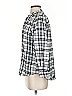 Express Plaid Silver 3/4 Sleeve Blouse Size S - photo 5