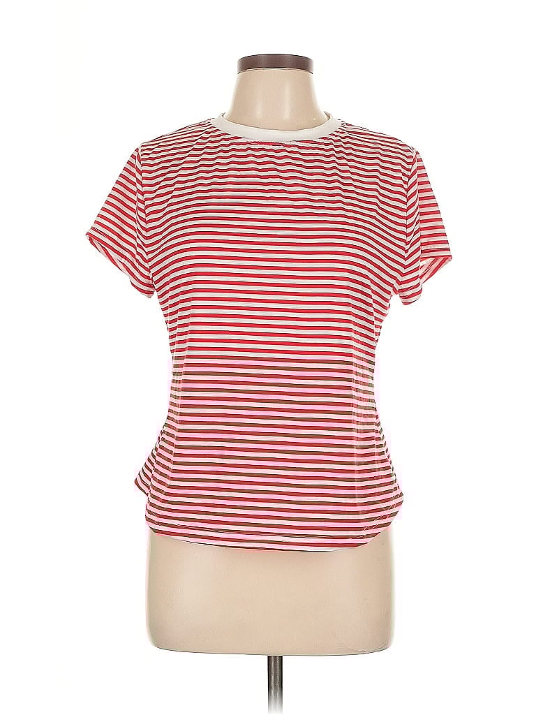 Pre-owned Shein Curve Short Sleeve T-shirt In Red
