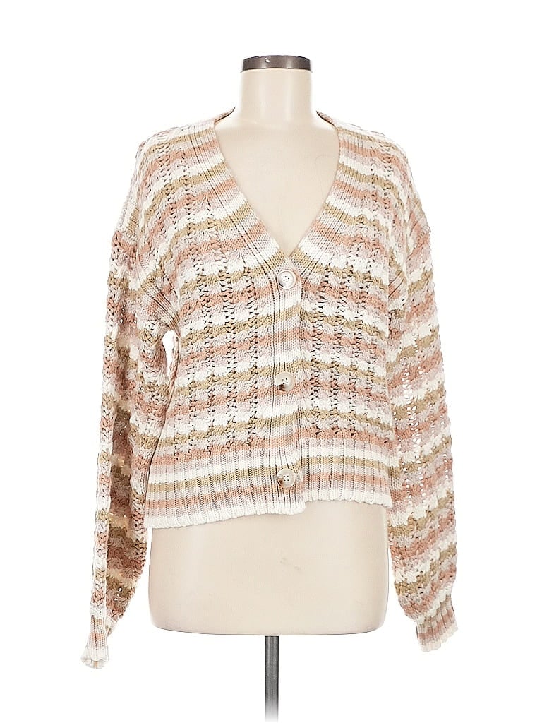 Pre-owned John & Jenn Cardigan Sweater In White