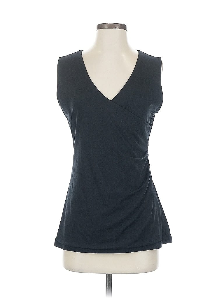 Pre-owned Soft Surroundings Sleeveless Top Black V Neck Tops