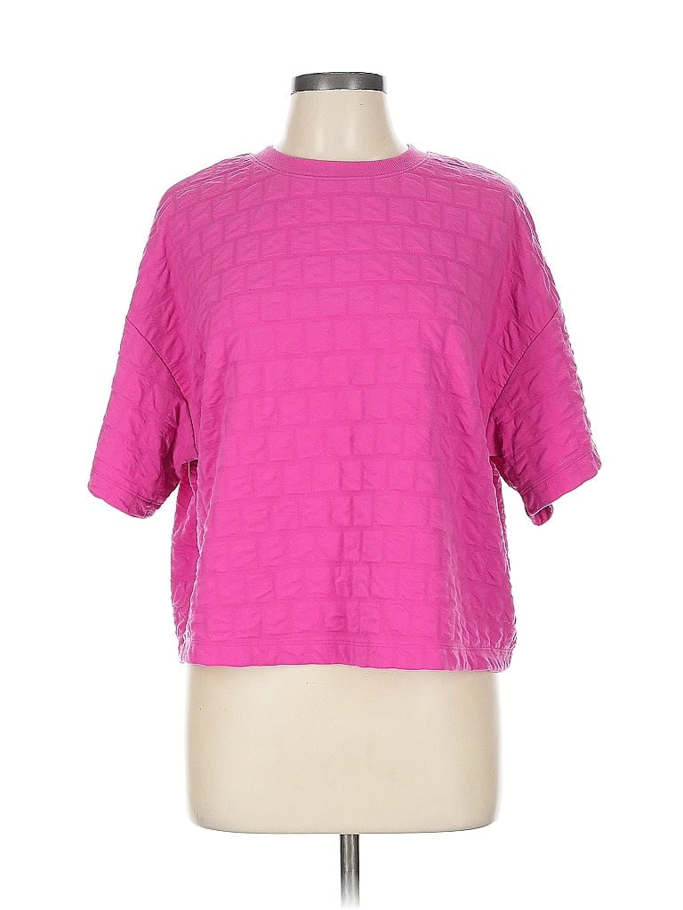 Pre-owned A New Day Short Sleeve Top Pink Square Neckline Tops