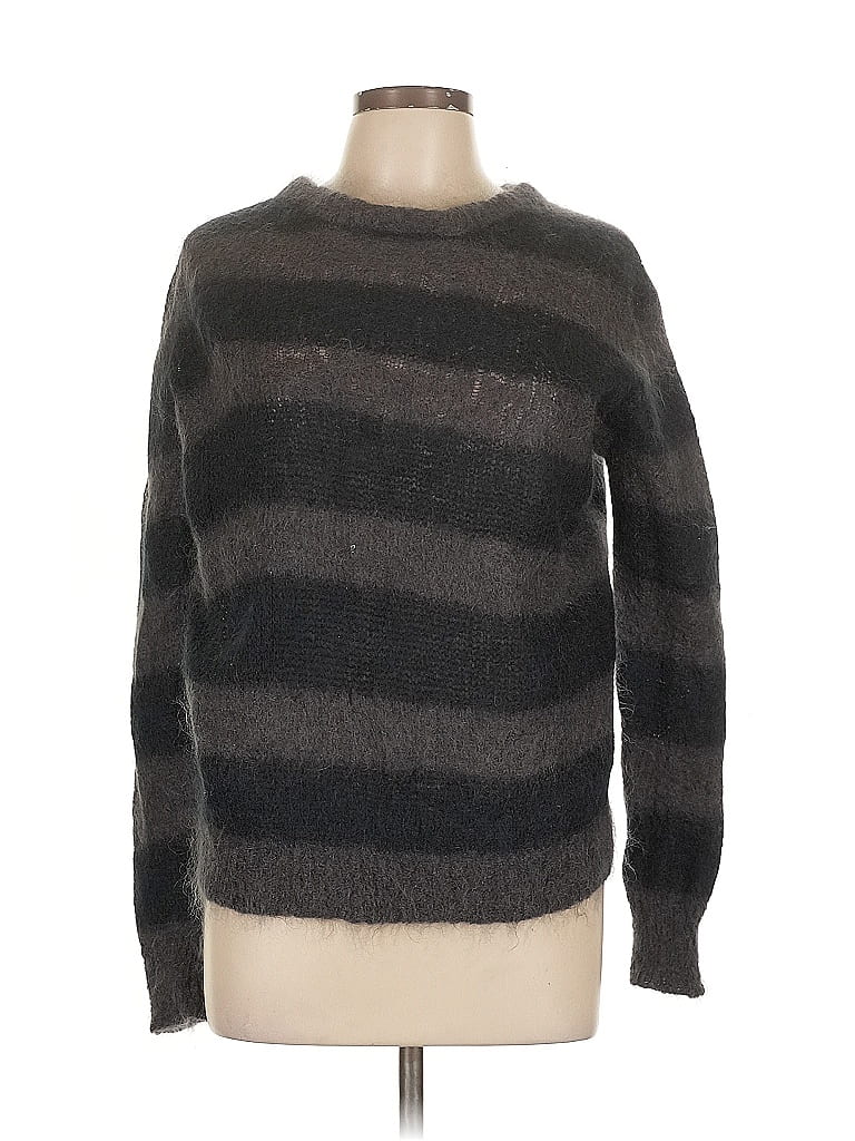 Pre-owned Blk Dnm Wool Pullover Sweater In Gray