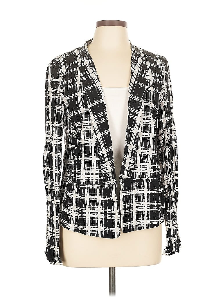 Pre-owned Ella Moss Blazer Jacket In Silver