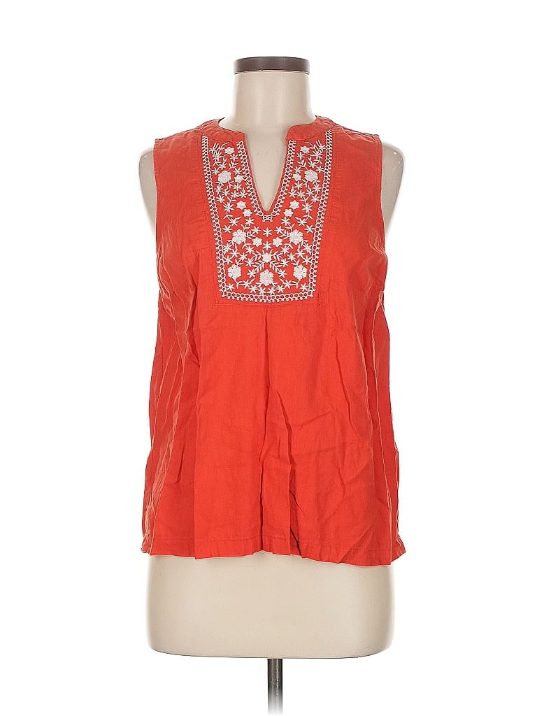 Pre-owned St. John's Bay Sleeveless Blouse In Orange