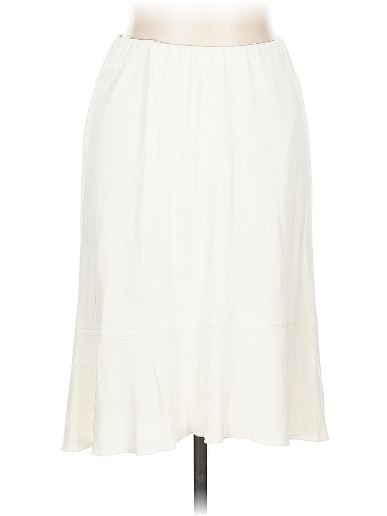 Pre-owned Lida Baday Formal Skirt In White
