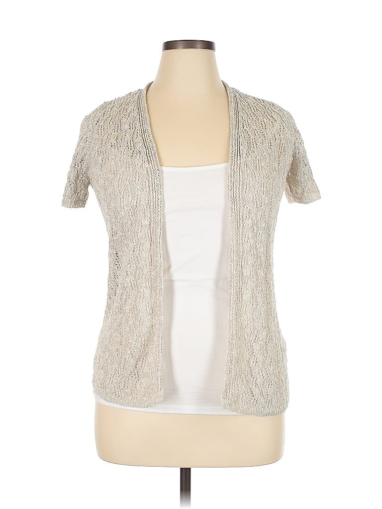 COLDWATER CREEK Pre-owned Cardigan Sweater In White