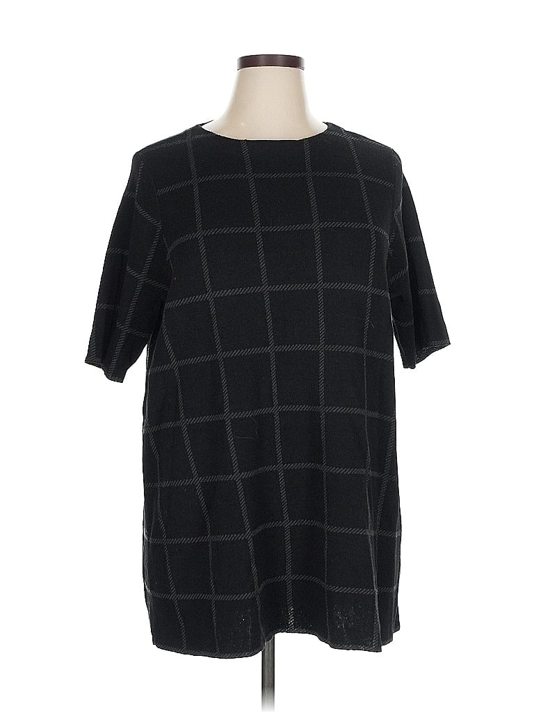 Pre-owned Eileen Fisher Poncho In Black