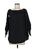 Club Monaco 100% Polyester Black 3/4 Sleeve Blouse Size 6 - photo 1