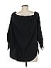 Club Monaco 100% Polyester Black 3/4 Sleeve Blouse Size 6 - photo 2