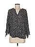 MICHAEL Michael Kors Animal Print Gray 3/4 Sleeve Blouse Size M - photo 1
