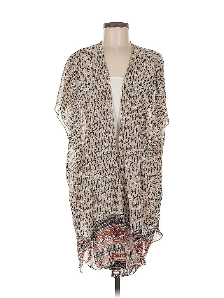 Pre-owned Robert Louis Kimono In Brown