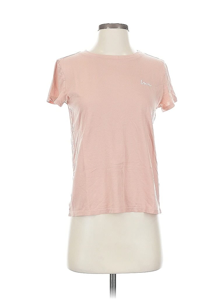 Pre-owned Divided By H&m Short Sleeve T-shirt In Pink