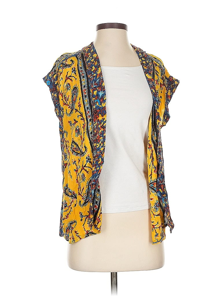 Pre-owned Free People Kimono In Yellow