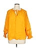 Torrid Yellow 3/4 Sleeve Blouse Size 1X Plus (1) - photo 1