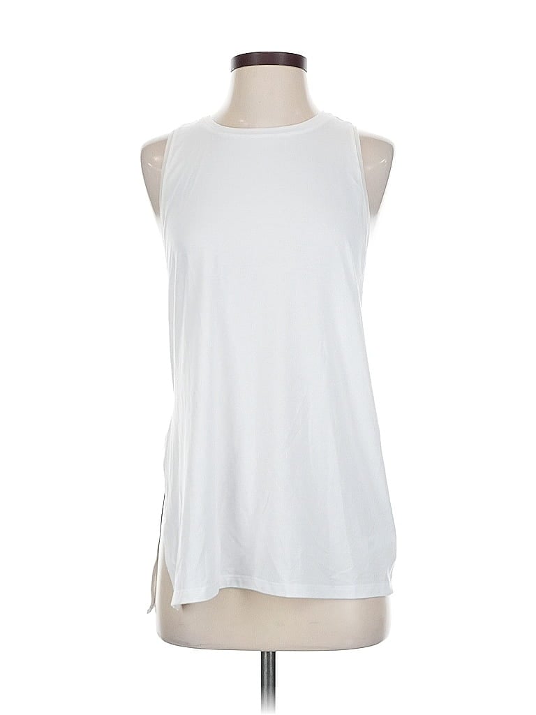 Pre-owned Athleta Sleeveless T-shirt In White