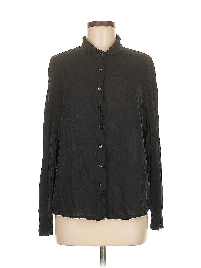 Pre-owned Brandy Melville Long Sleeve Blouse In Black