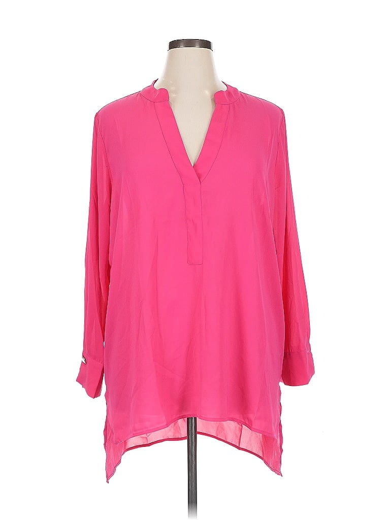 ELOQUII Pre-owned 3/4 Sleeve Blouse In Pink
