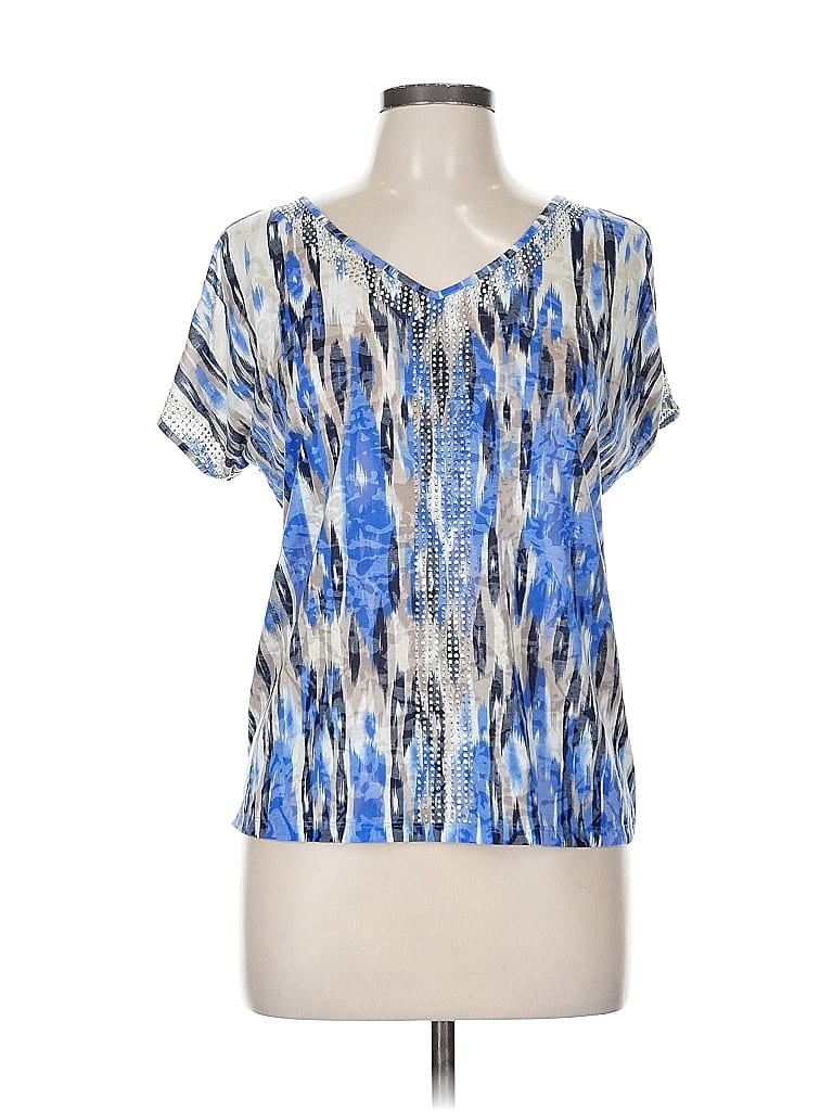 Pre-owned Inc International Concepts Short Sleeve T-shirt In Blue