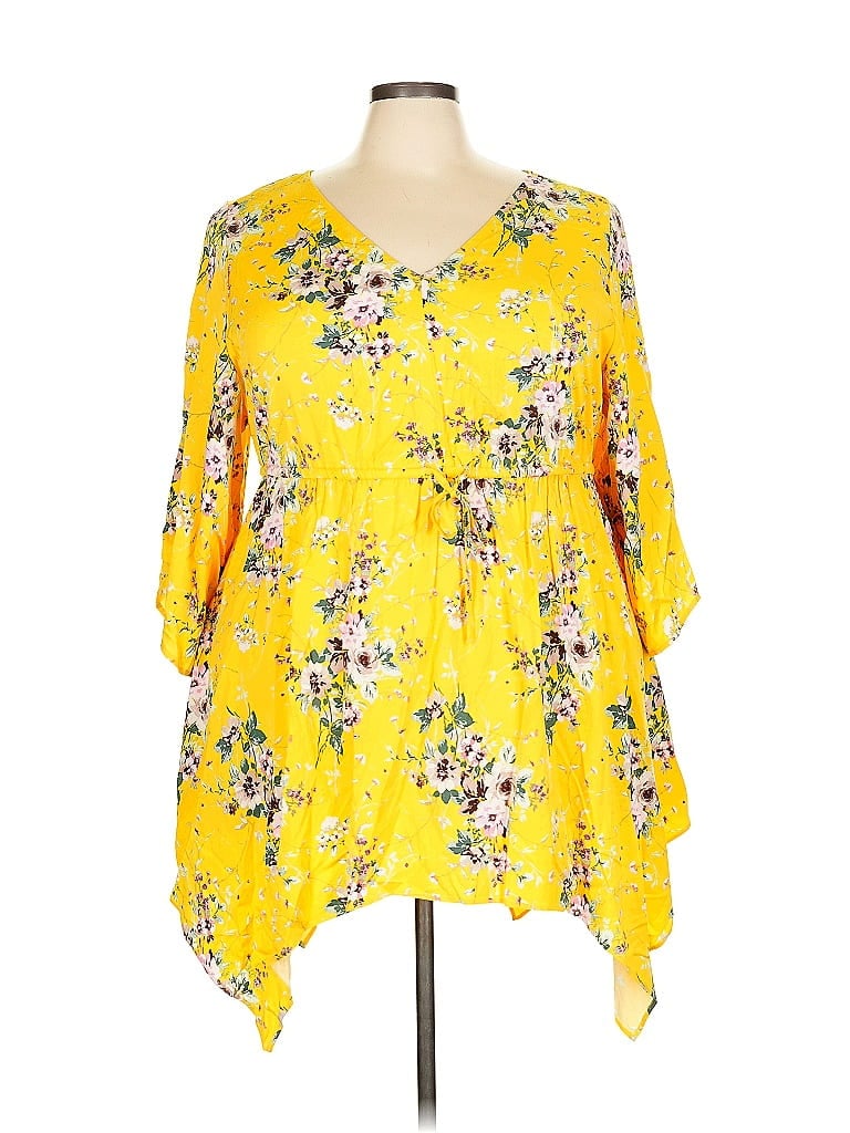 Pre-owned Torrid Long Sleeve Blouse In Yellow