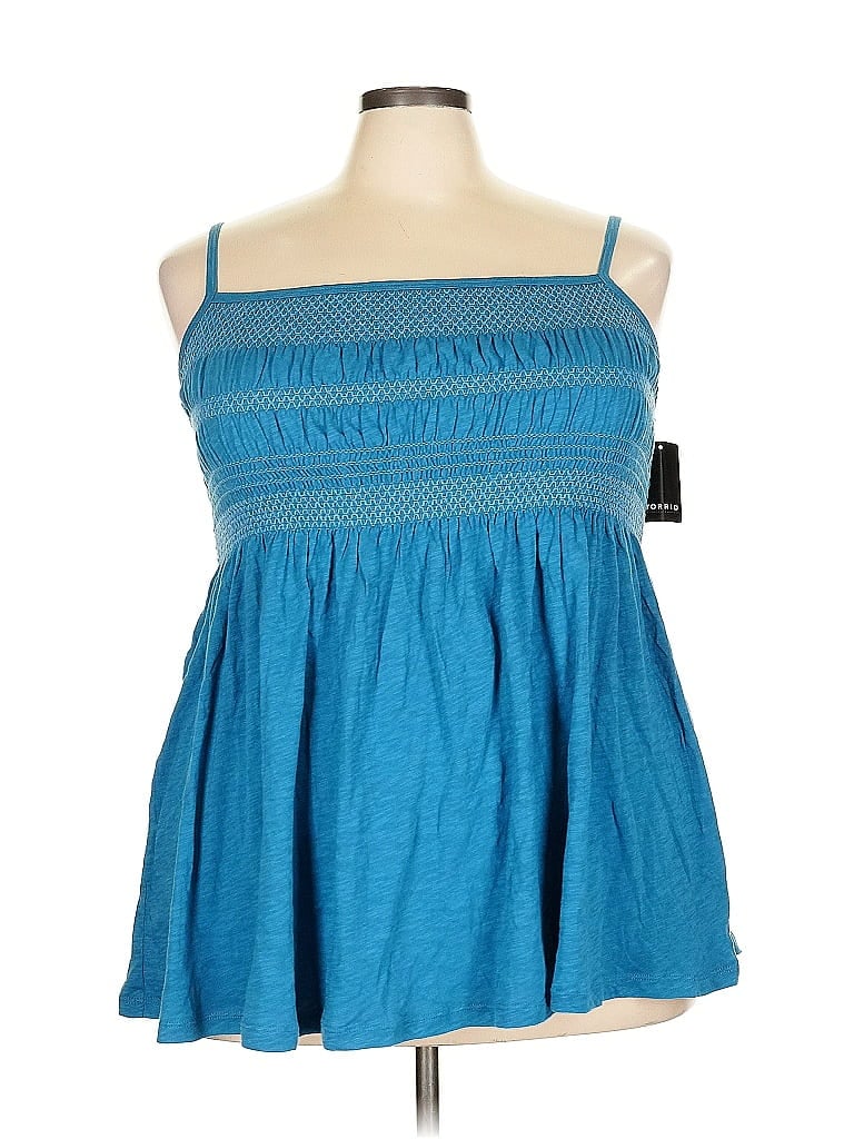 Pre-owned Torrid Sleeveless Blouse In Blue