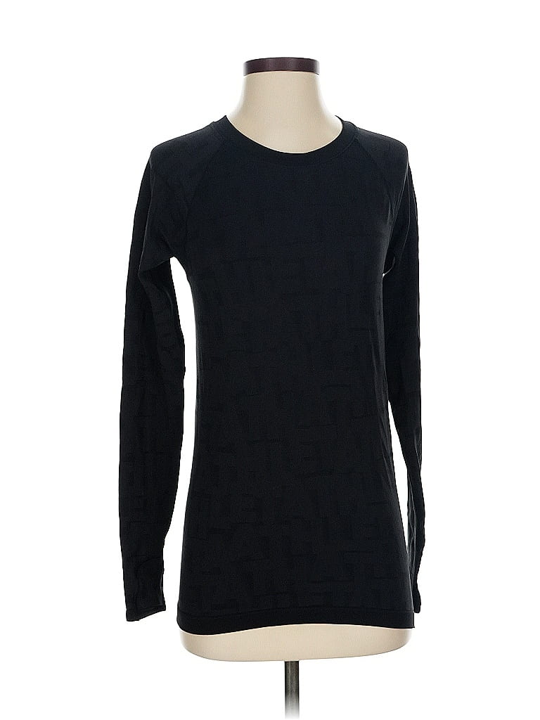 Pre-owned Athleta Long Sleeve T-shirt In Black