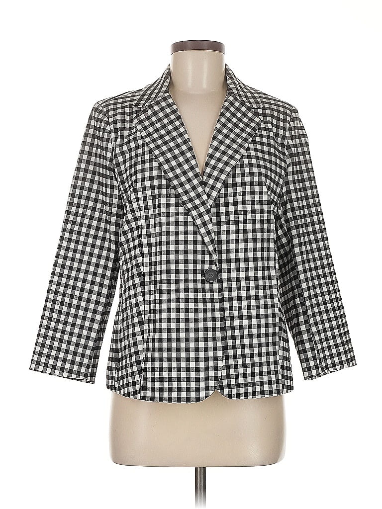 Pre-owned Ellen Tracy Blazer Jacket In White