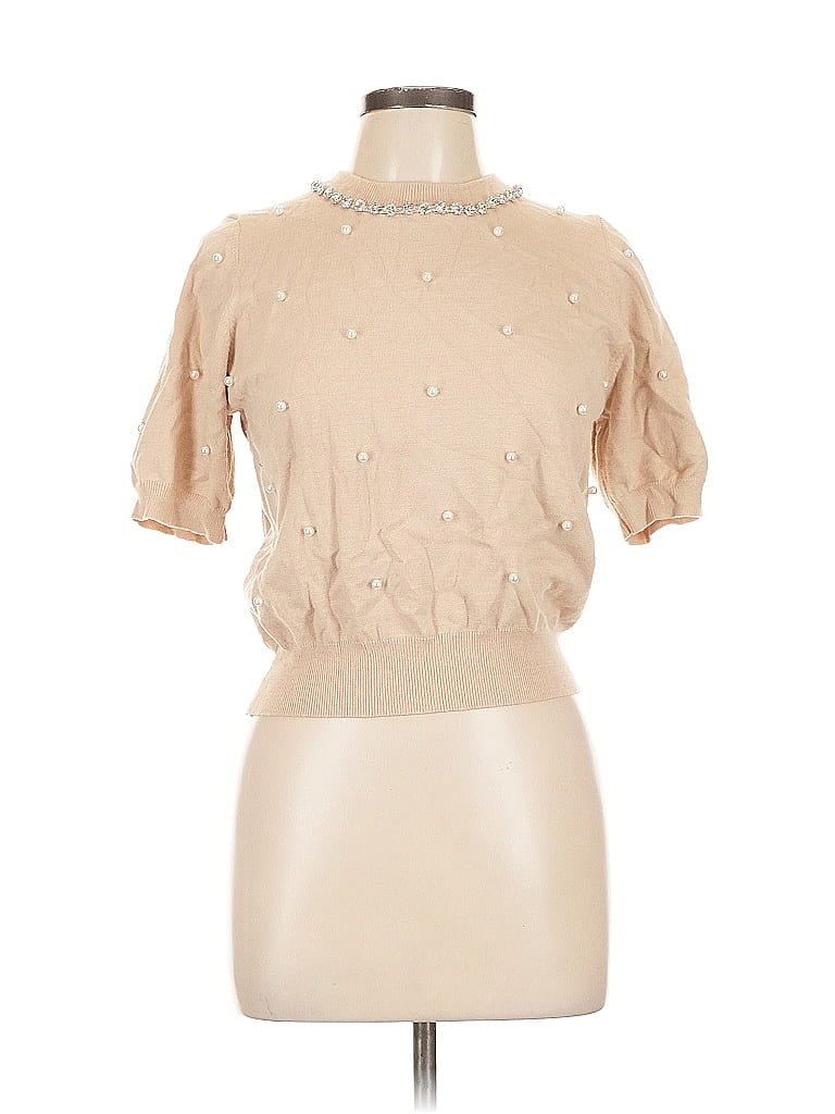 Pre-owned Storia Short Sleeve Blouse In Brown