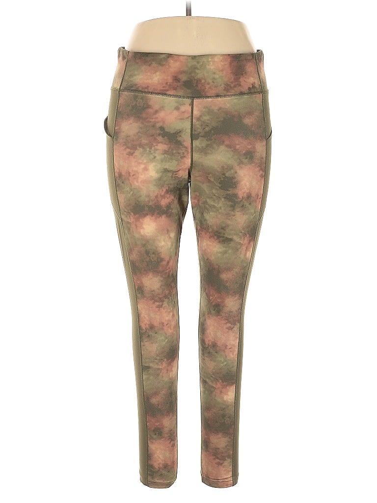 Pre-owned Lands' End Active Pants In Green