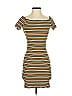 Bear Dance Stripes Brown Casual Dress Size S - photo 1