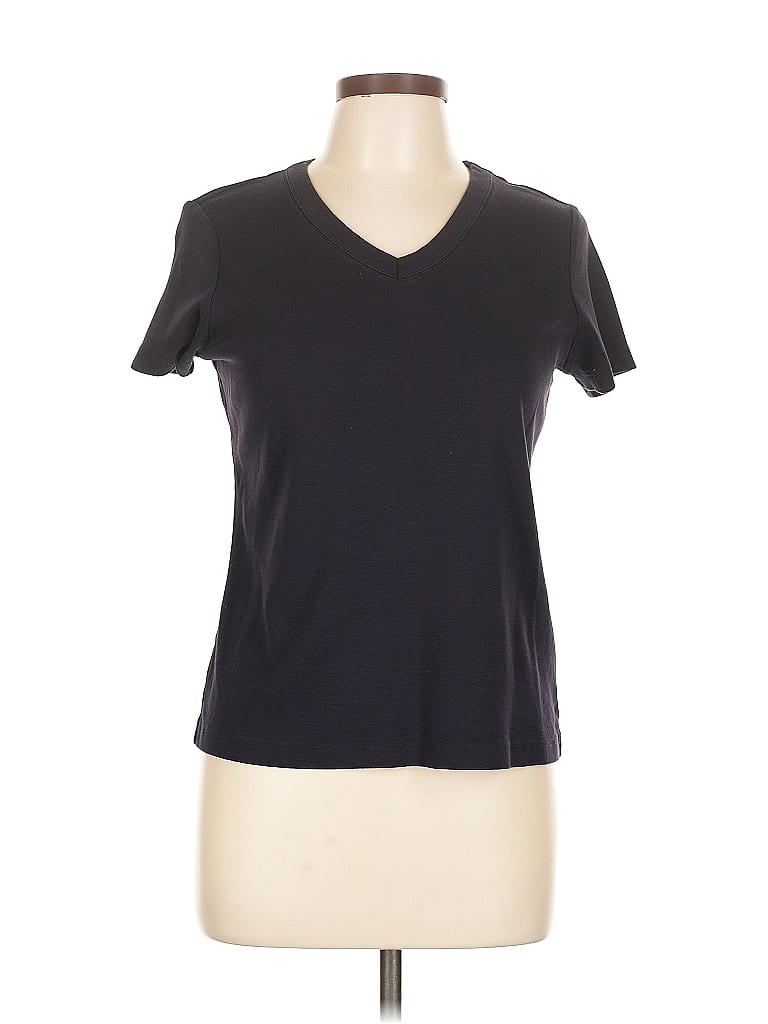 Pre-owned Lands' End Short Sleeve T-shirt In Purple