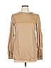 Max Mara Tan Gold Long Sleeve Blouse Size 10 - photo 1