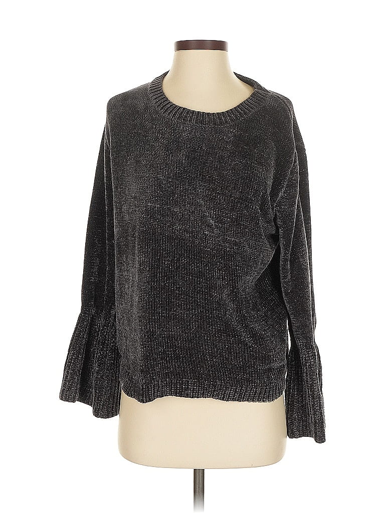 Pre-owned Wild Flower Pullover Sweater In Gray