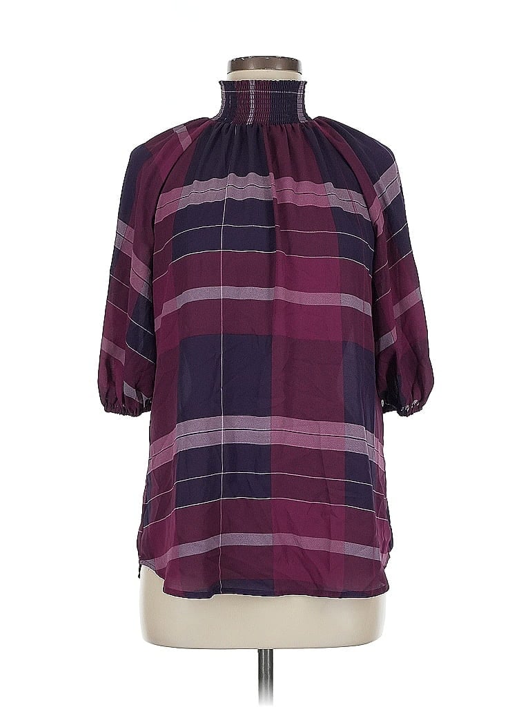 Pre-owned 7th Avenue Design Studio New York & Company 3/4 Sleeve Blouse In Purple