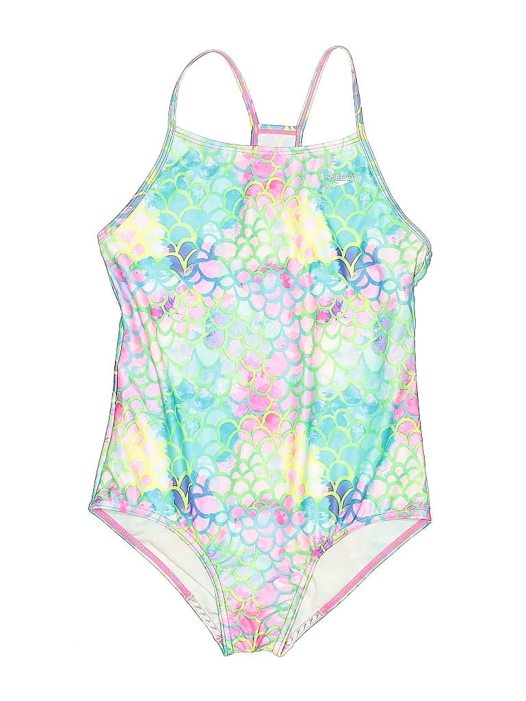 Pre-owned Speedo Kids' One Piece Swimsuit In Green