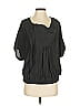 Vitta Luna 100% Polyester Black Short Sleeve Blouse Size S - photo 1