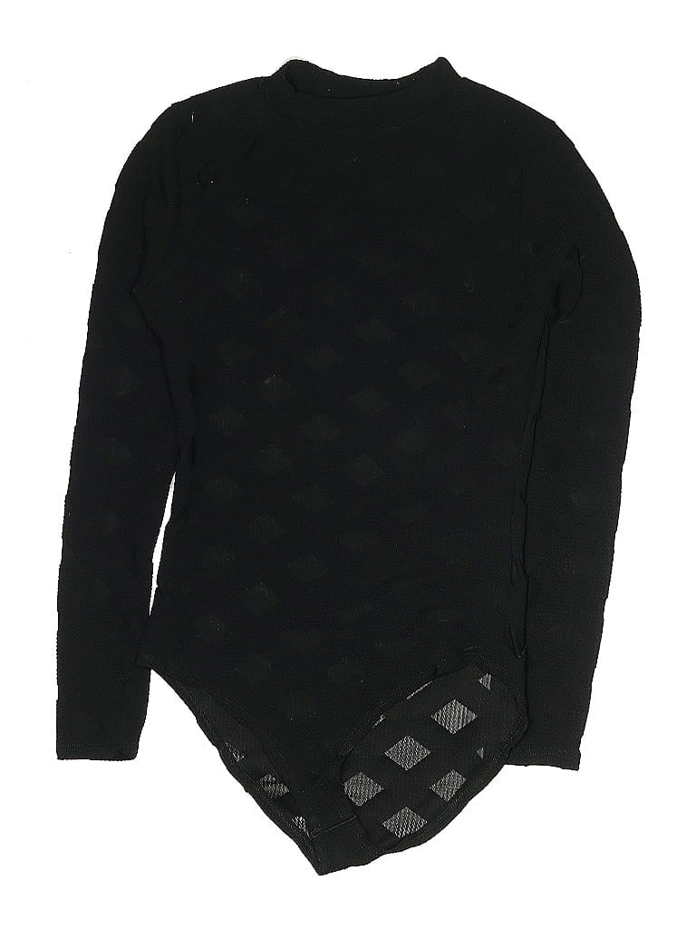 Pre-owned Fashion Nova Long Sleeve Top Black Turtleneck Tops