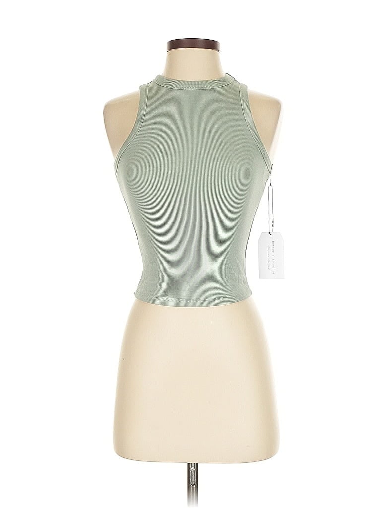 Click to view more detailed imagery on our partner's website Pre-owned Better / Together Tank Top Green Halter Neckline Tops