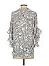 Vince Camuto 100% Polyester Paisley Gray 3/4 Sleeve Blouse Size S - photo 2