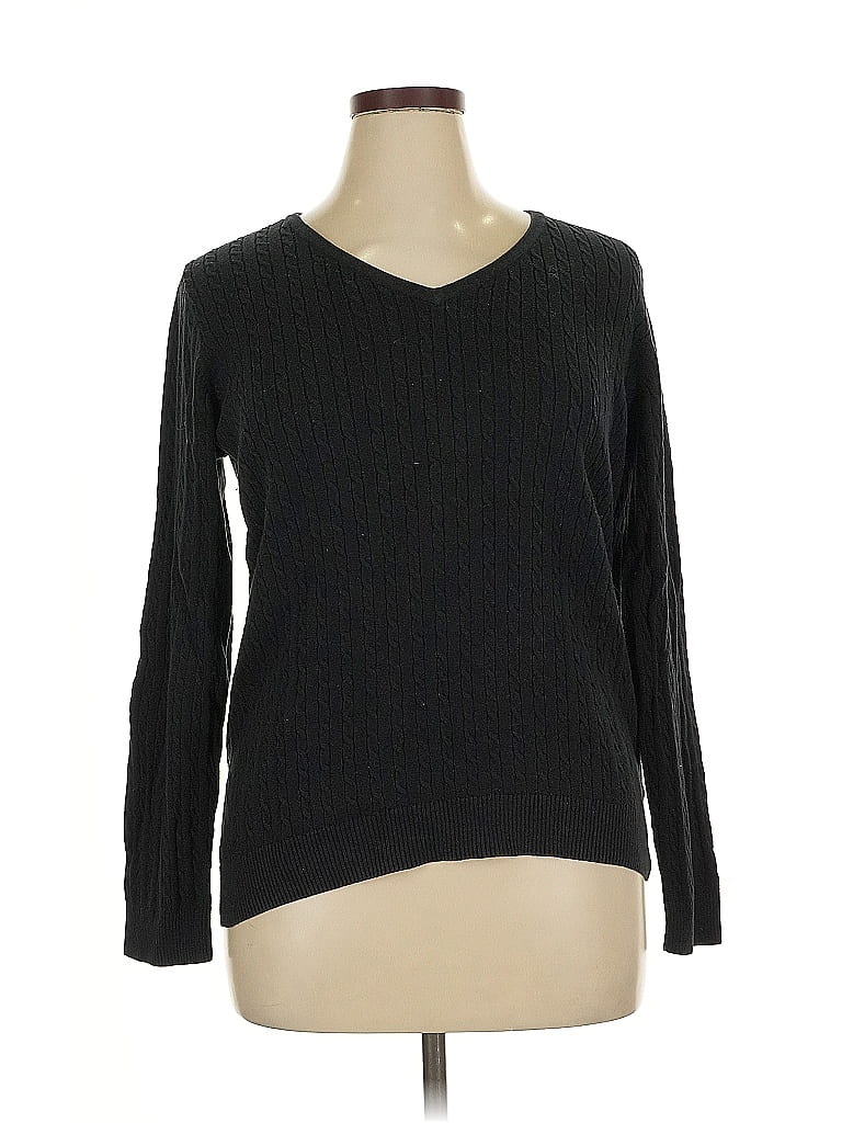 Pre-owned Talbots Outlet Pullover Sweater In Black