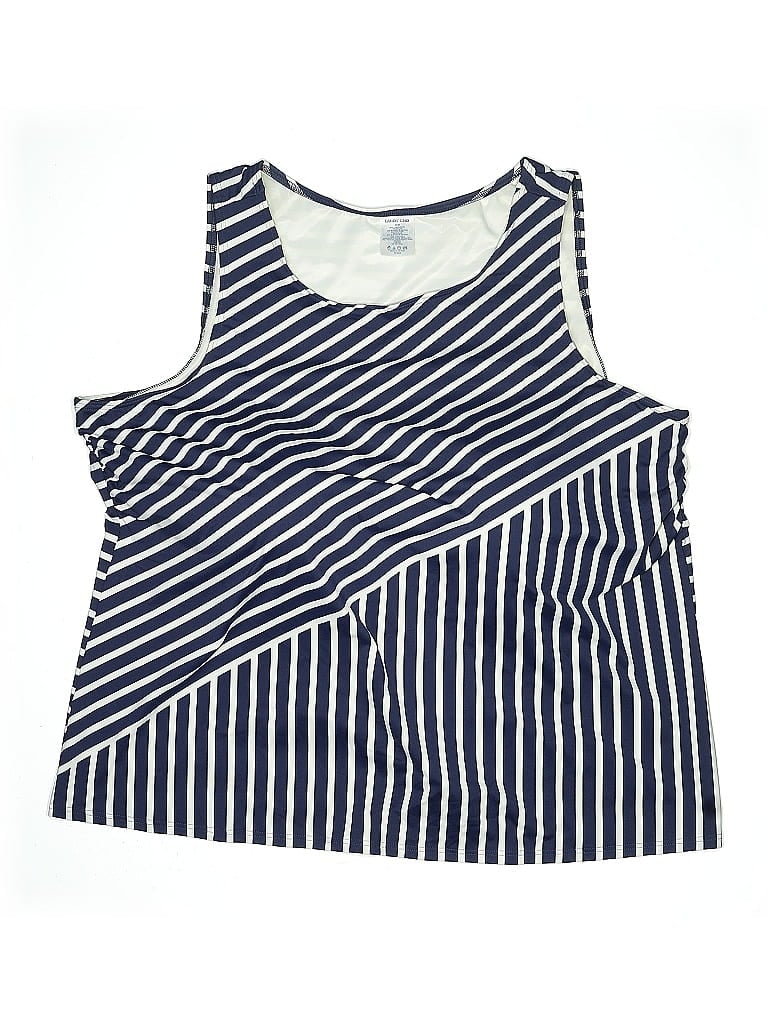 Click to view more detailed imagery on our partner's website Pre-owned Lands' End Swimsuit Top Blue Swimwear