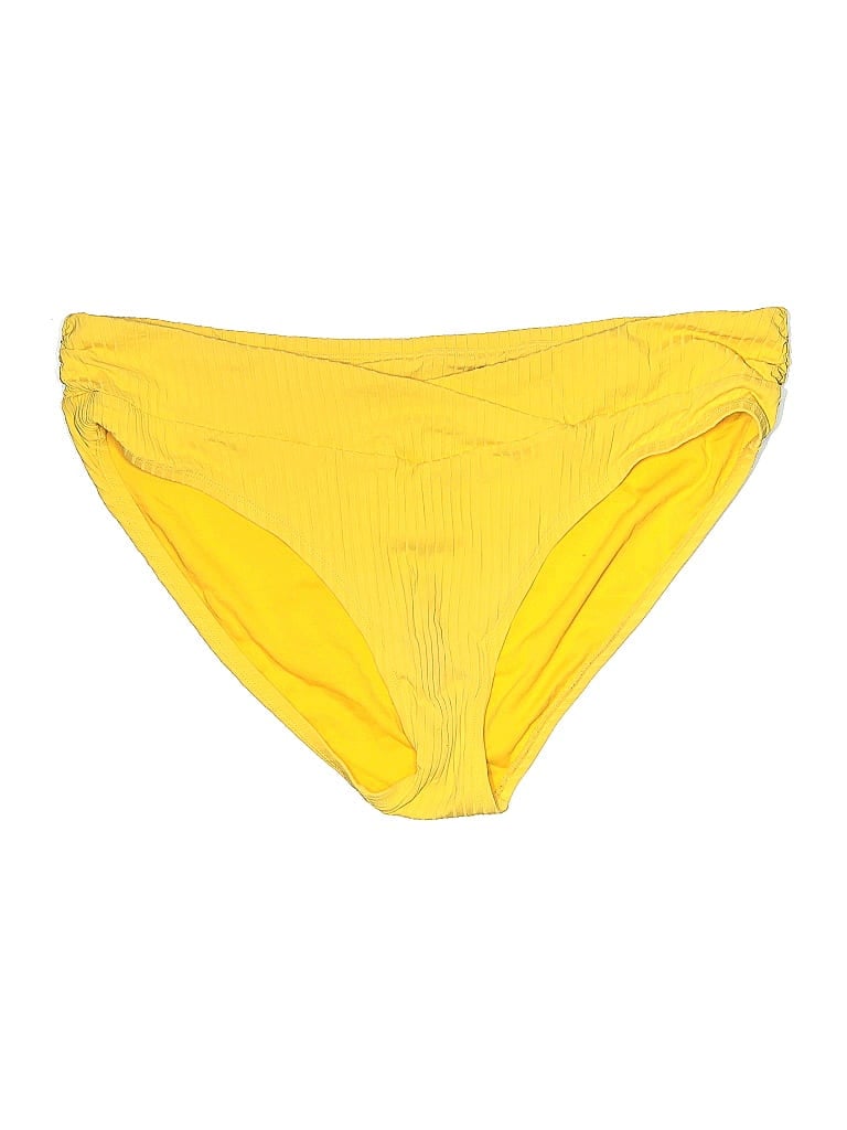 Pre-owned Time And Tru Swimsuit Bottoms In Yellow