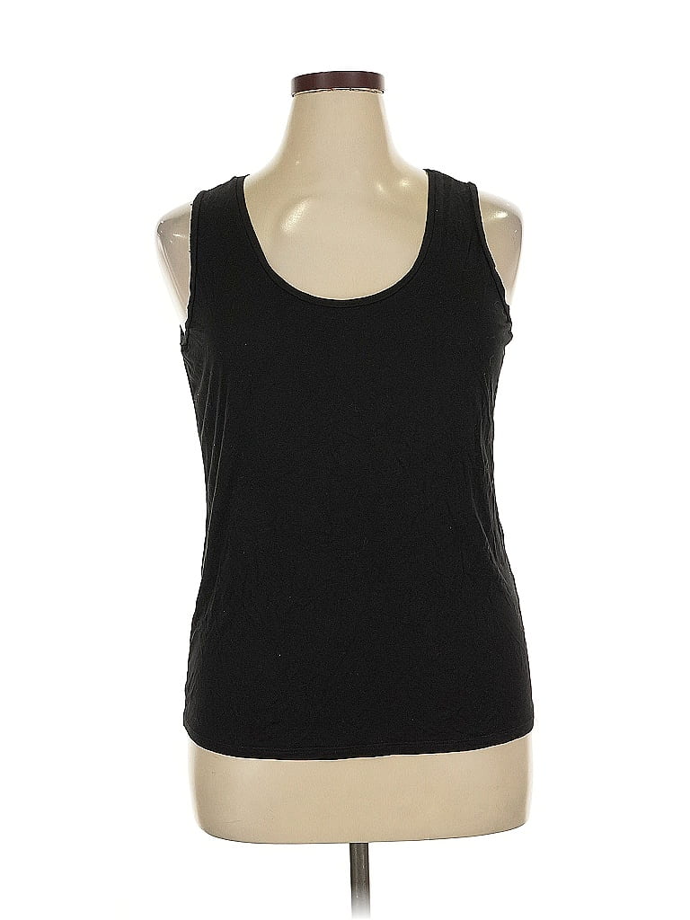 Pre-owned Calvin Klein Performance Tank Top Black Halter Neckline Tops
