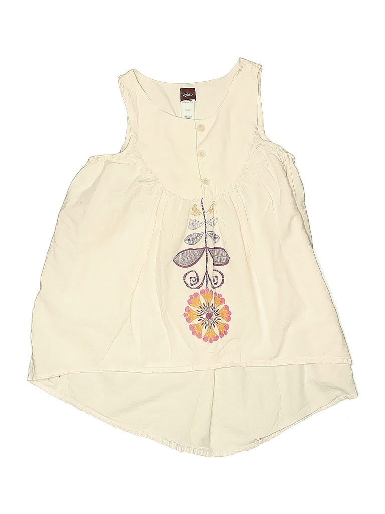 Click to view more detailed imagery on our partner's website Pre-owned Tea Kids' Sleeveless Blouse In White