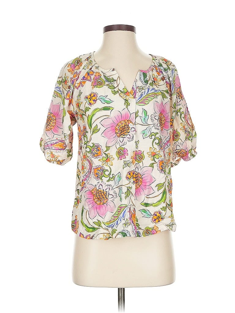 Pre-owned Liverpool Los Angeles Short Sleeve Blouse In Pink