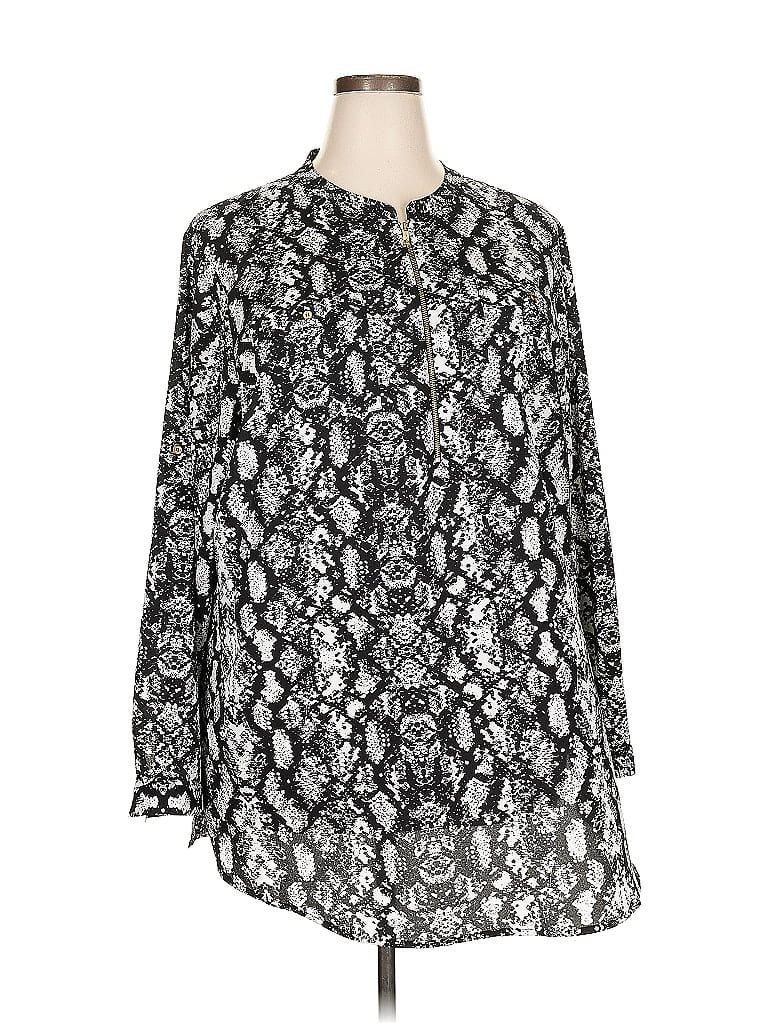 Pre-owned Calvin Klein Long Sleeve Blouse In Black