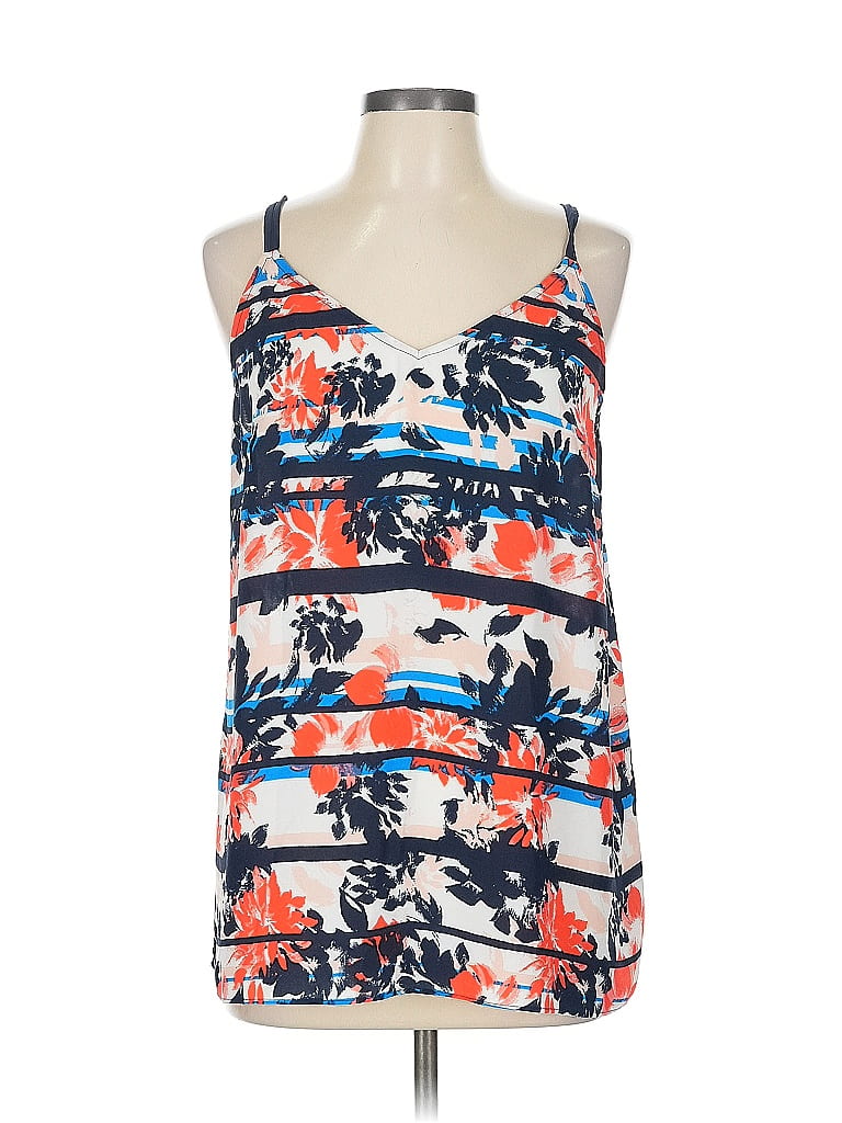 SIMPLY STYLED Pre-owned Sleeveless Top Blue Halter Neckline Tops