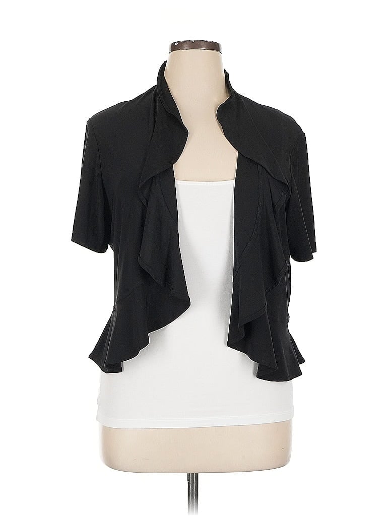 DRESSBARN Pre-owned Short Sleeve Blouse In Black