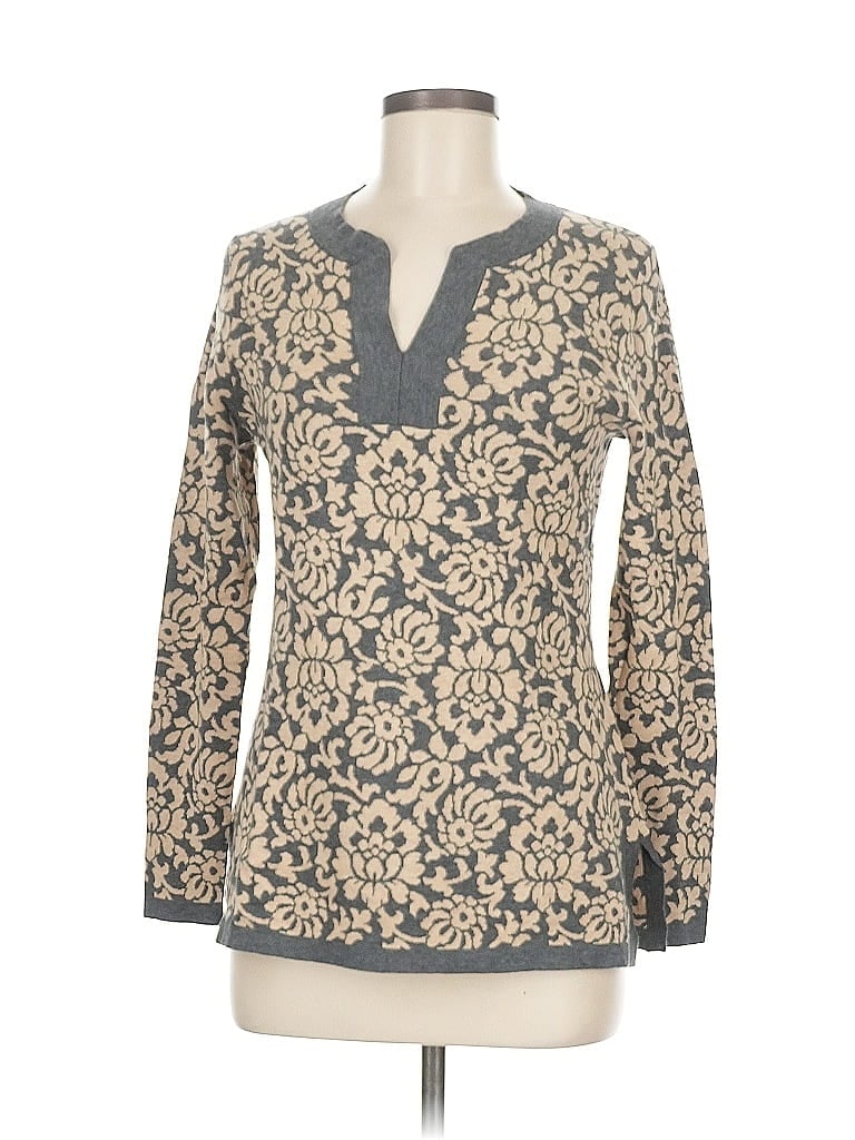 Pre-owned Lands' End Long Sleeve Henley Shirt In Brown