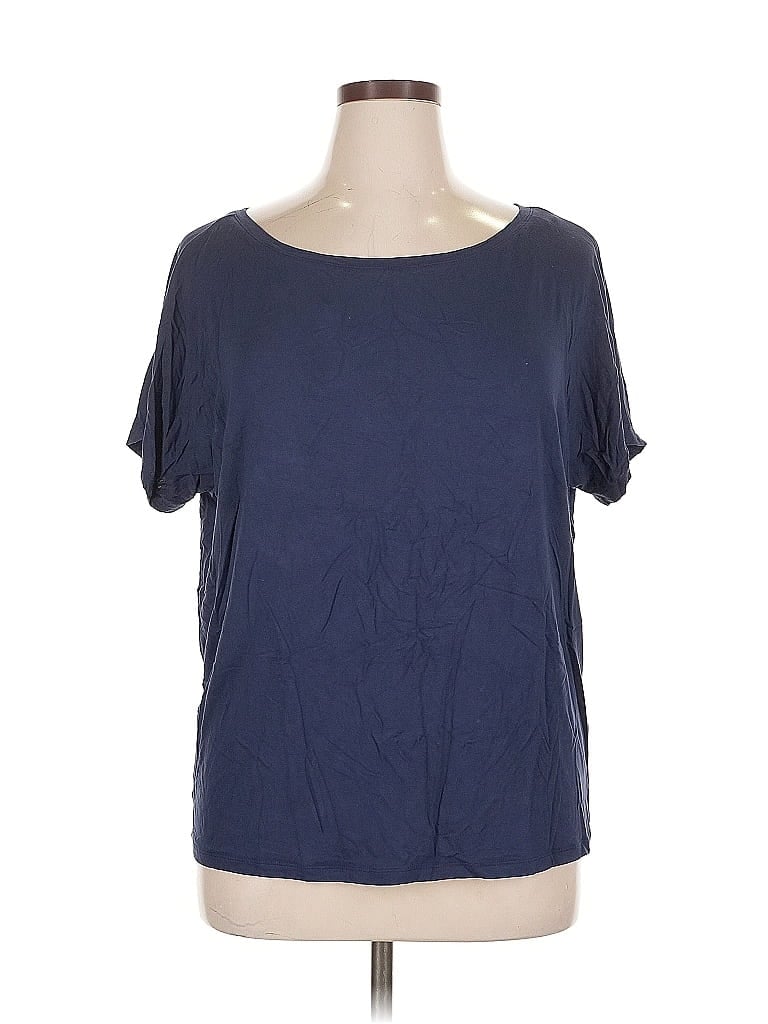 Pre-owned Inc International Concepts Short Sleeve T-shirt In Blue