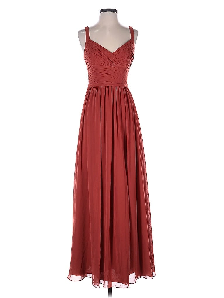Pre-owned Azazie Cocktail Dress In Burgundy